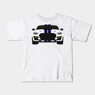 Shelby GT500 2020 Oxford-White + Kona-Blue Stripes Kids T-Shirt